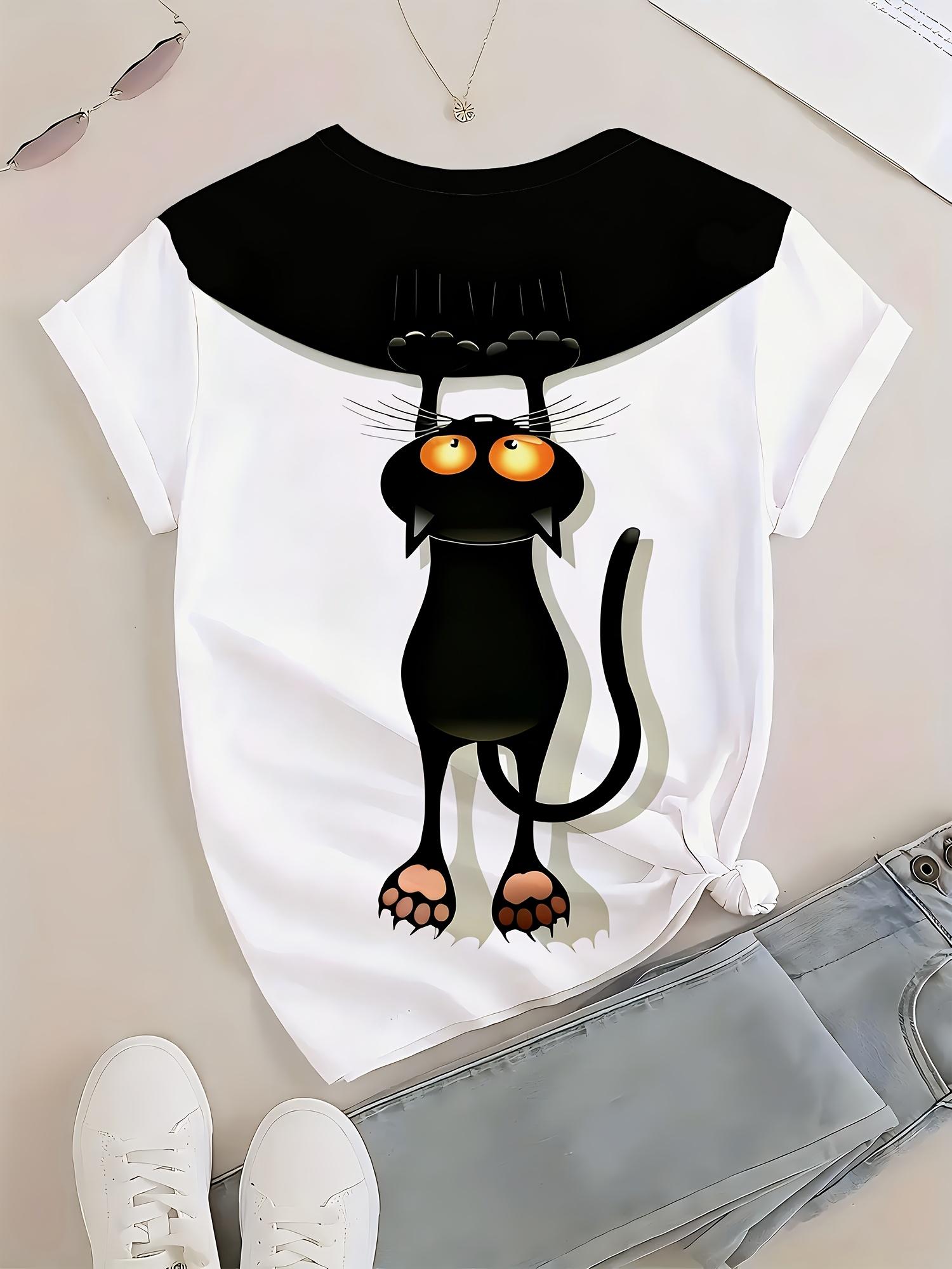 Women s Fun Hanging Cat Print T-Shirt. Featuring a Stylish Black and White Contrast Collar That Catches the Eye. Paired with an Adorable Hanging Cat D 3XL дубильна кора
Women s Fun Hanging Cat Print T-Shirt. Featuring a Stylish Black and White Contrast Collar That Catches the Eye. Paired with an Adorable Hanging Cat D 3XL дубильна кора