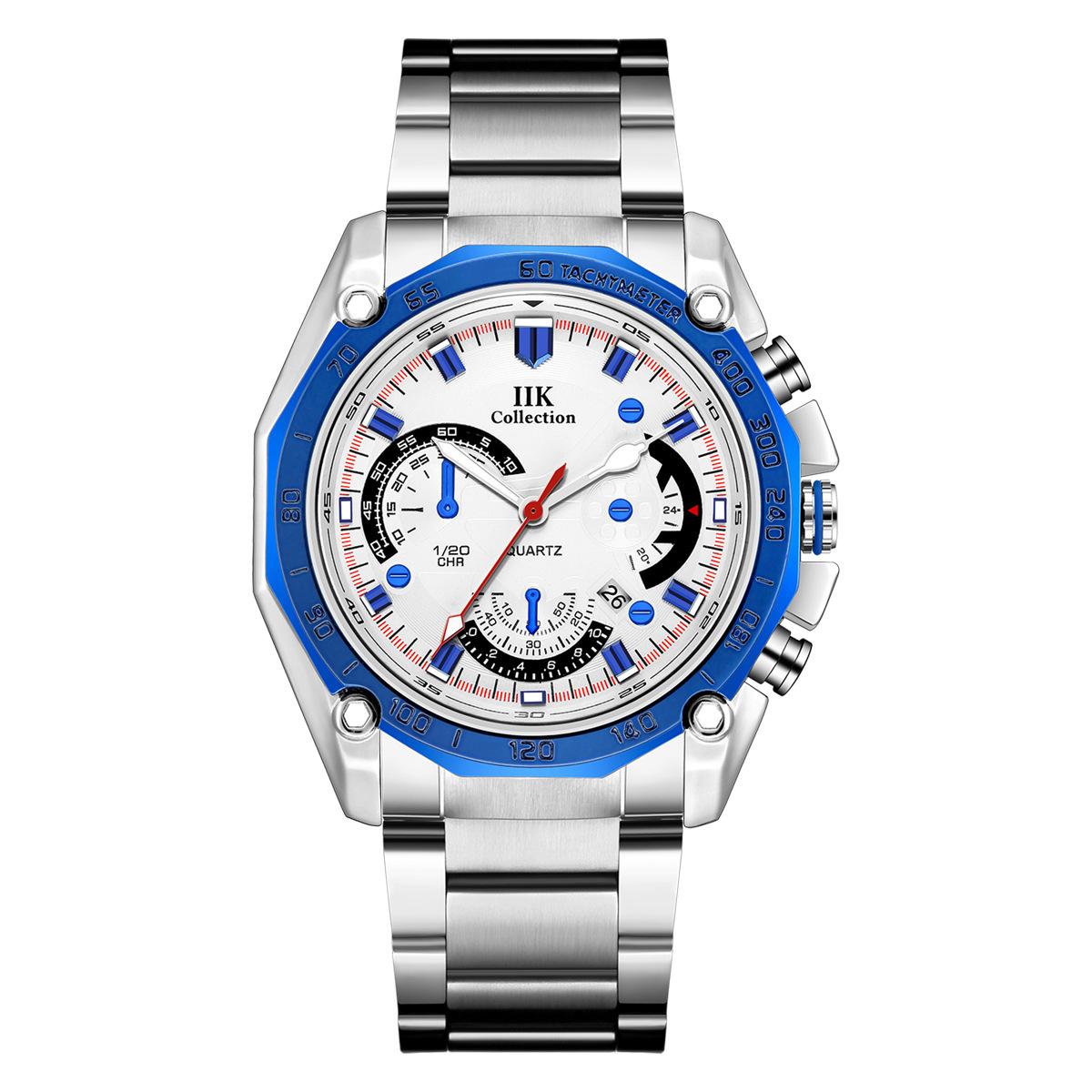 IIK Новые часы Мужские часы Часы со светящимся календарем Кварцевые часы
IIK Новые часы Мужские часы Часы со светящимся календарем Кварцевые часы