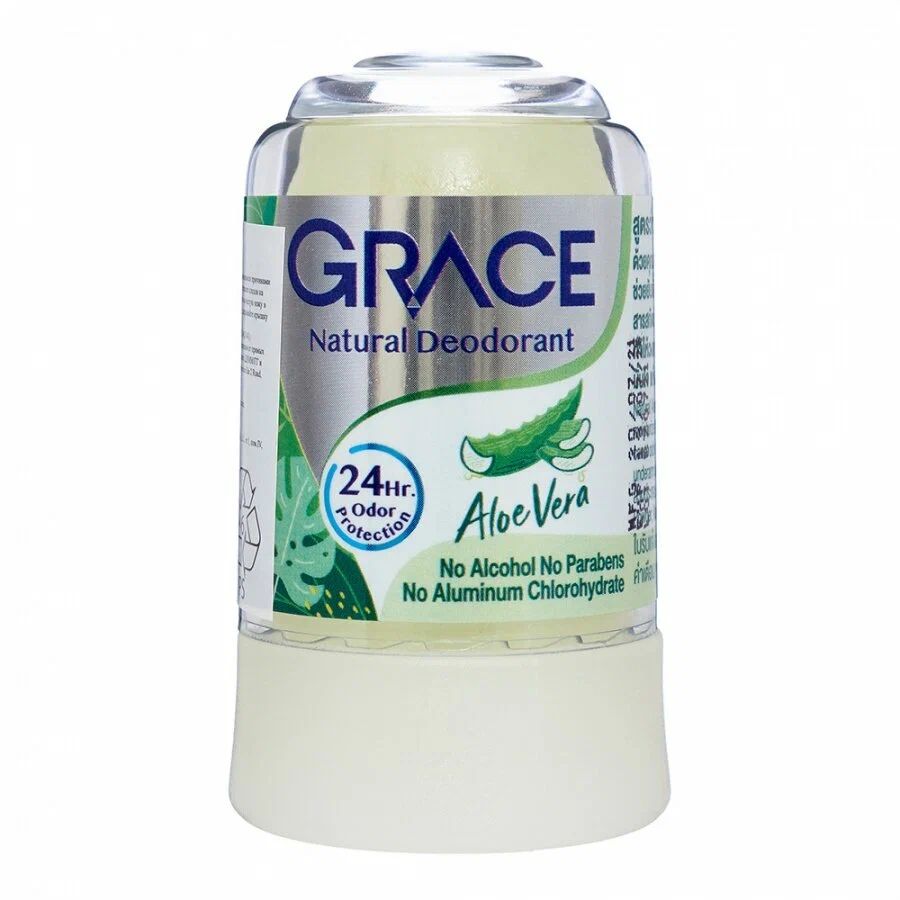 Дезодорант-антиперспирант женский кристаллический минеральный Алоэ Вера Grace deodorant Aloe Vera, 70г
Дезодорант-антиперспирант женский кристаллический минеральный Алоэ Вера Grace deodorant Aloe Vera, 70г