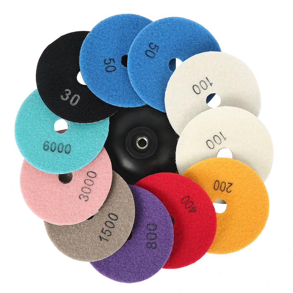 Polishing Pad 4 inch Diamond Dry/Wet Sanding Grinding Disc 30-6000 Grit for Tile Marble Granite Abrasive Tool Accessories 12PCS
Polishing Pad 4 inch Diamond Dry/Wet Sanding Grinding Disc 30-6000 Grit for Tile Marble Granite Abrasive Tool Accessories 12PCS