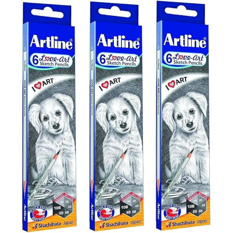 Artline Love Art Ultra Dark Sketch Pencil Set|Lightweight With Comfortable Grip|Pencil Set For Drawing|Shading|Safe Penc 112 чёрный
Artline Love Art Ultra Dark Sketch Pencil Set|Lightweight With Comfortable Grip|Pencil Set For Drawing|Shading|Safe Penc 112 чёрный