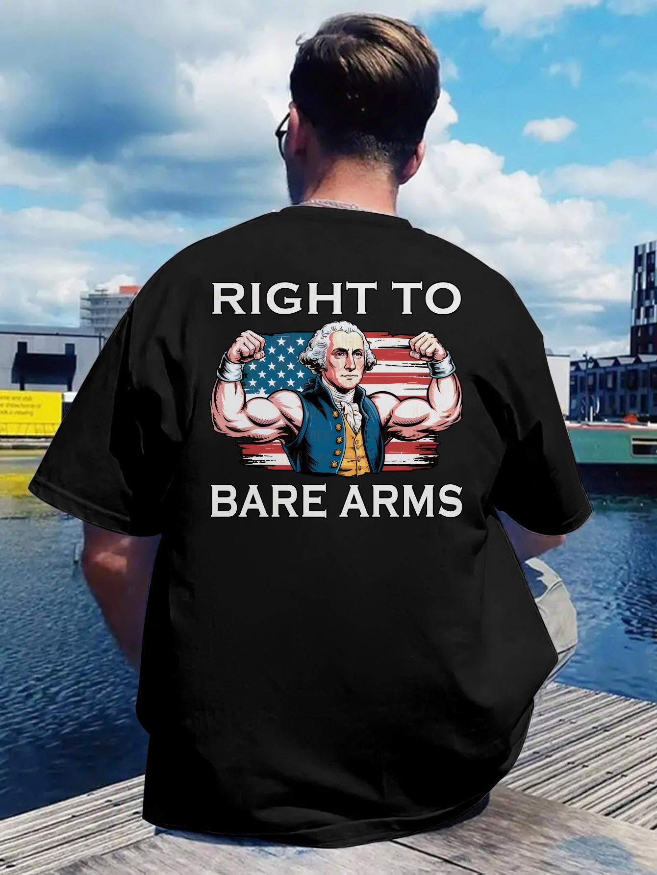 Patriotic Right to Bear Arms T-shirt - White Graphic Tee with Founding Father Muscle Design S
Patriotic Right to Bear Arms T-shirt - White Graphic Tee with Founding Father Muscle Design S