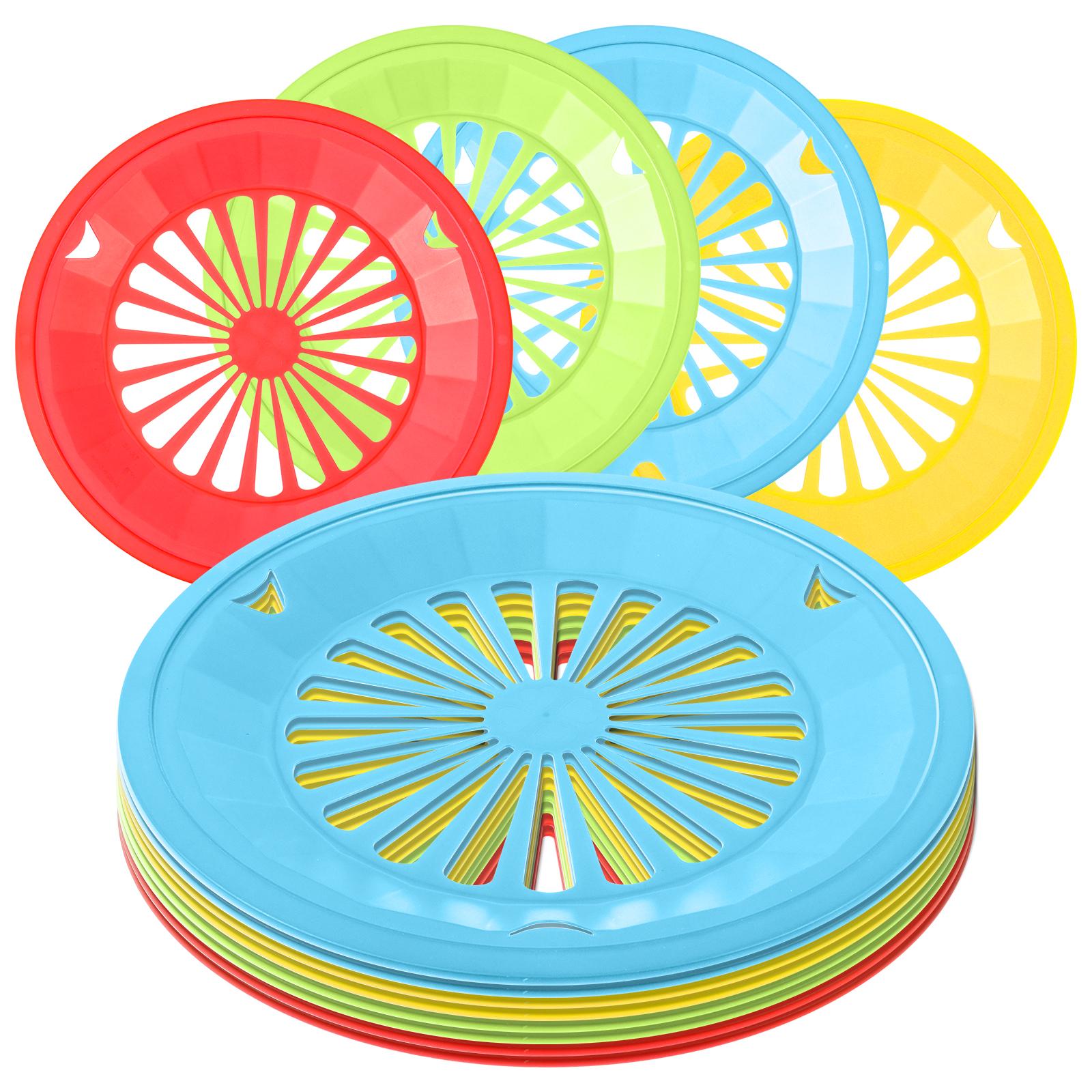 12 Pcs Paper Plate Holders 10 Inch Reusable Plastic Round Paper Plate Dispenser with Snap in Grooves 4 Bright Colors for Party
12 Pcs Paper Plate Holders 10 Inch Reusable Plastic Round Paper Plate Dispenser with Snap in Grooves 4 Bright Colors for Party