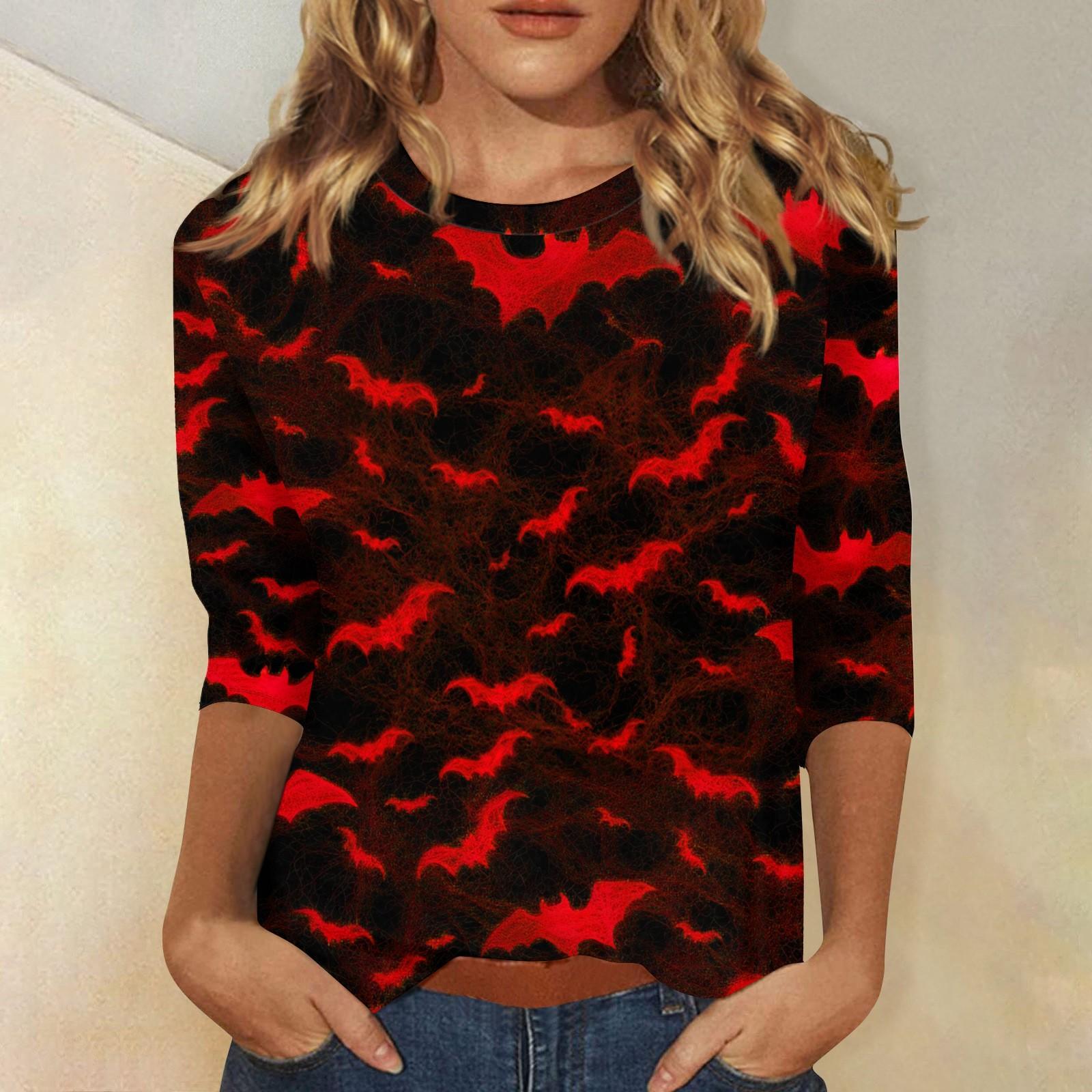 Женская модная повседневная свободная футболка с круглым вырезом и рукавами 3/4 с принтом, женский топ S красный
Женская модная повседневная свободная футболка с круглым вырезом и рукавами 3/4 с принтом, женский топ S красный