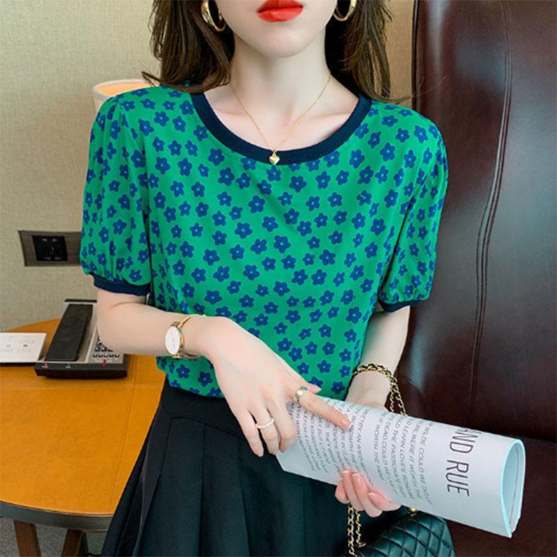 Футболка с короткими рукавами из чистого хлопка с цветочным принтом, женская модная рубашка с круглым вырезом, универсальная, маленькая, корейская версия, трендовый тонкий топ с короткими рукавами XXL зелёный
Футболка с короткими рукавами из чистого хлопка с цветочным принтом, женская модная рубашка с круглым вырезом, универсальная, маленькая, корейская версия, трендовый тонкий топ с короткими рукавами XXL зелёный