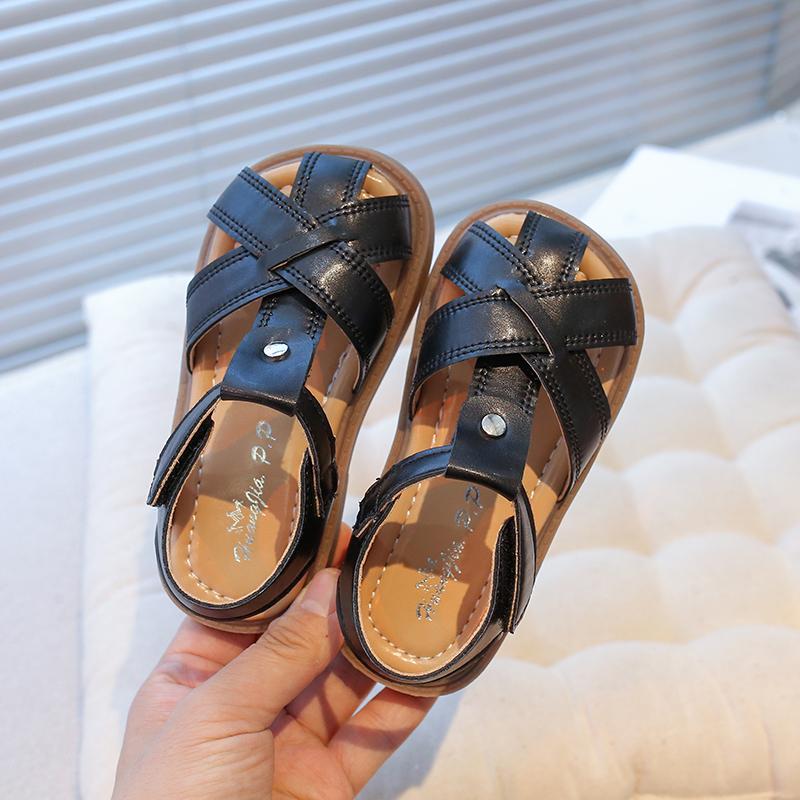 Toddler Girls Toes Capped Leather Sandals New Summer Kids Beach Sandals Soft Sole Simple Chic Kids Barefoot Sandals Age3-5 24
Toddler Girls Toes Capped Leather Sandals New Summer Kids Beach Sandals Soft Sole Simple Chic Kids Barefoot Sandals Age3-5 24