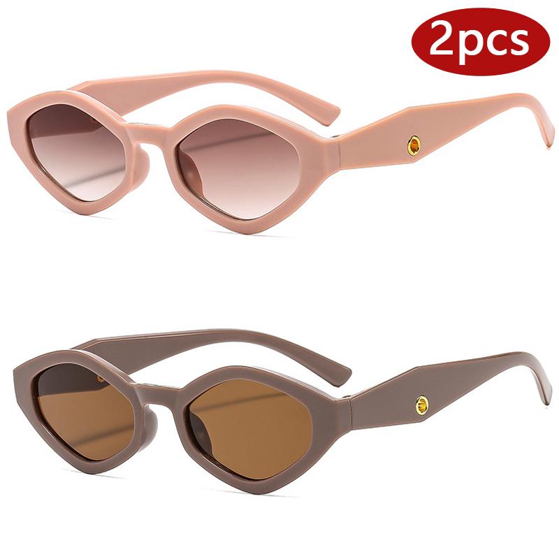 2pcs Fashion Diamond Shaped Women‘s Sunglasses Vintage Small Frame Punk Hip-hop Polygonal Sun Glasses Outdoor Travel Eyewear
2pcs Fashion Diamond Shaped Women‘s Sunglasses Vintage Small Frame Punk Hip-hop Polygonal Sun Glasses Outdoor Travel Eyewear