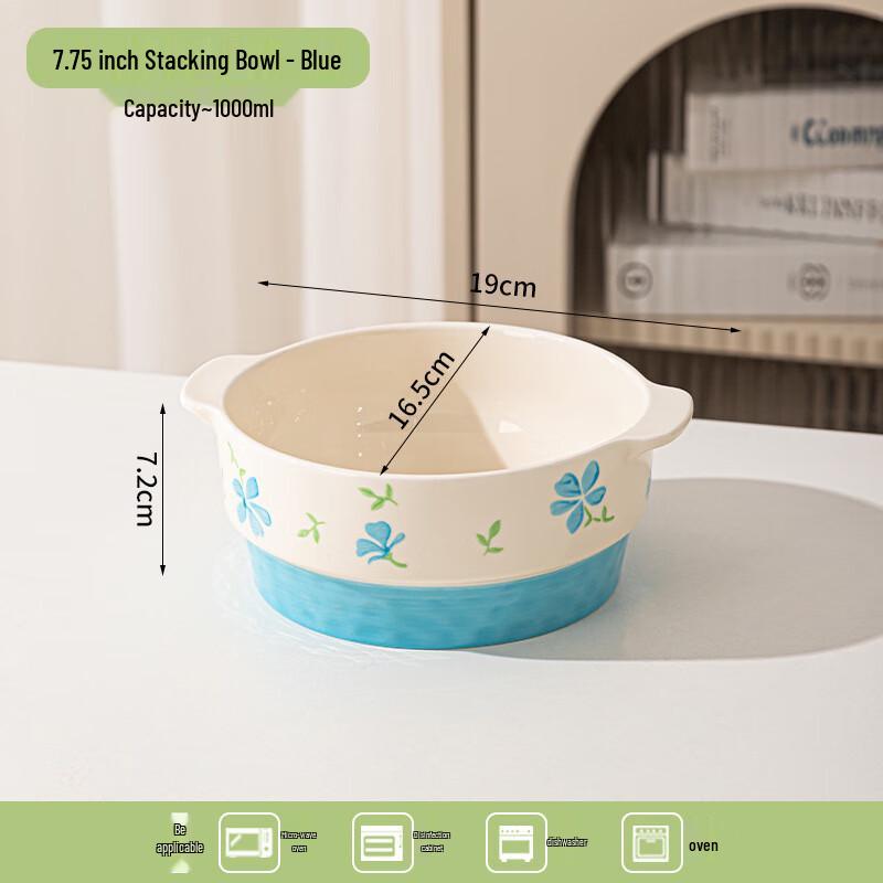 Underglaze Ceramic Multi-purpose Serving Bowl 7.75 inch
Underglaze Ceramic Multi-purpose Serving Bowl 7.75 inch