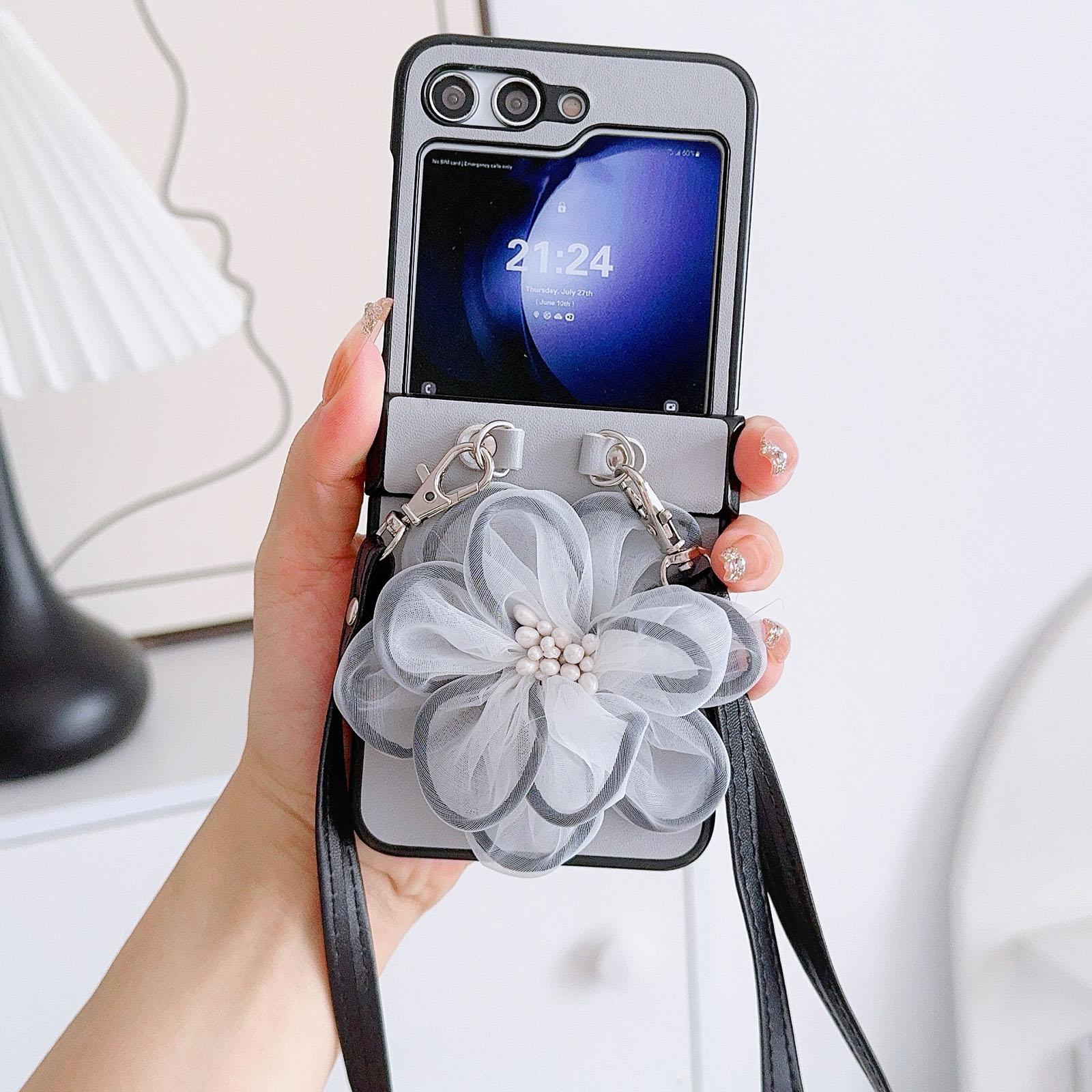 For Samsung Galaxy Z Flip7 FE 5G/Z Flip6 5G Case Organza Flower Leather+PC Phone Cover with Crossbody Lanyard D
For Samsung Galaxy Z Flip7 FE 5G/Z Flip6 5G Case Organza Flower Leather+PC Phone Cover with Crossbody Lanyard D