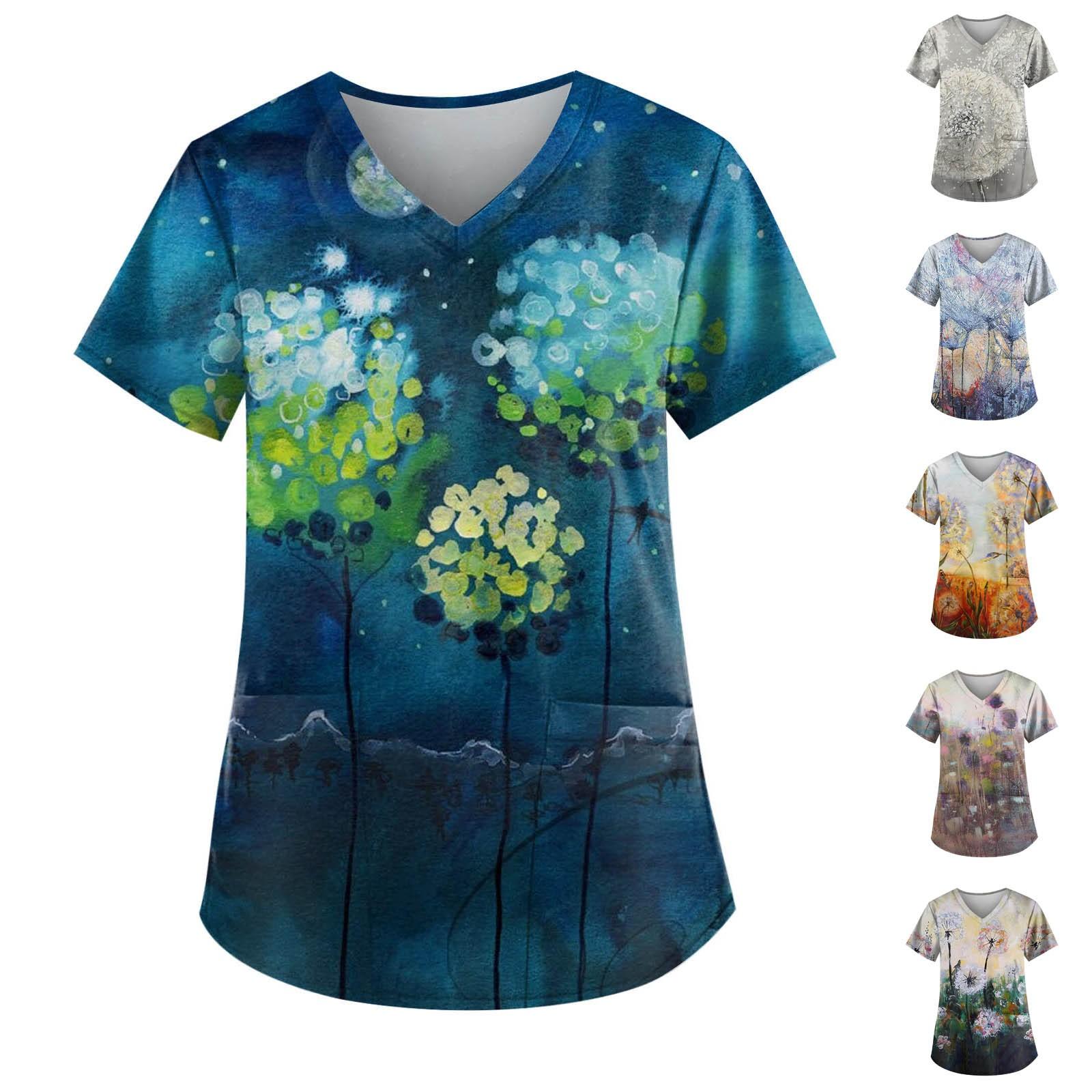 Женские топы с короткими рукавами и v-образным вырезом с принтом, рабочая блузка с карманами
Женские топы с короткими рукавами и v-образным вырезом с принтом, рабочая блузка с карманами