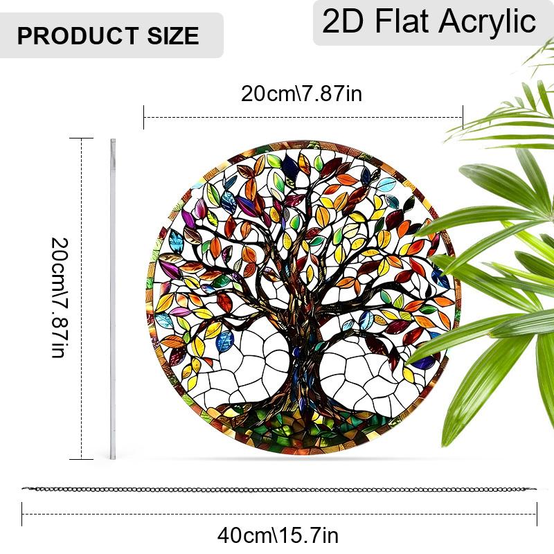 Acrylic Colorful Tree of Life Suncatcher Stained Glass Effect Window Hanging Ornament Nature Themed Gift for Home 20cm/7.87Inches
Acrylic Colorful Tree of Life Suncatcher Stained Glass Effect Window Hanging Ornament Nature Themed Gift for Home 20cm/7.87Inches