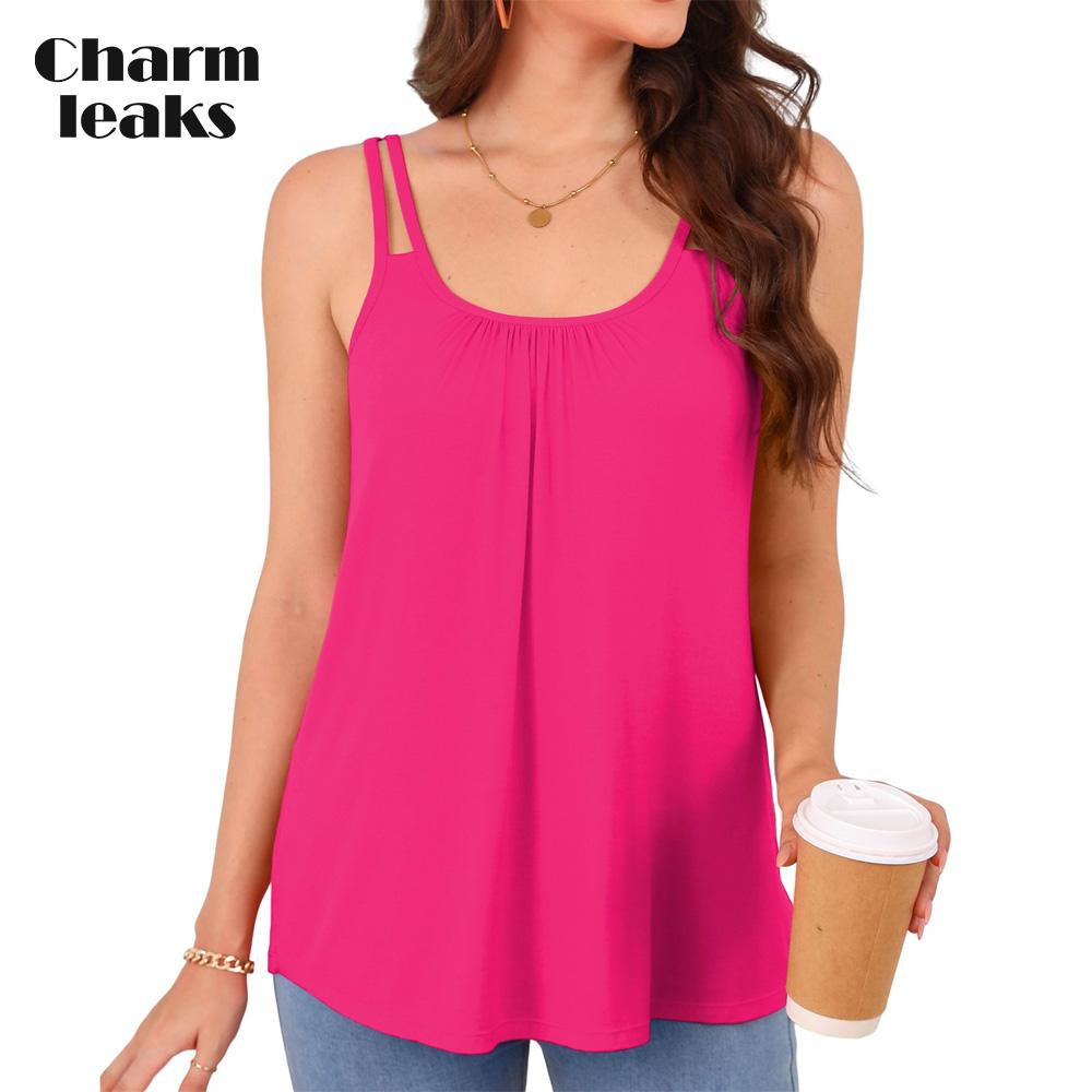 CHARMLEAKS Женский топ-майка со встроенными бюстгальтерами, летний регулируемый топ на бретельках-спагетти, топы с круглым вырезом, свободный крой L розовый
CHARMLEAKS Женский топ-майка со встроенными бюстгальтерами, летний регулируемый топ на бретельках-спагетти, топы с круглым вырезом, свободный крой L розовый