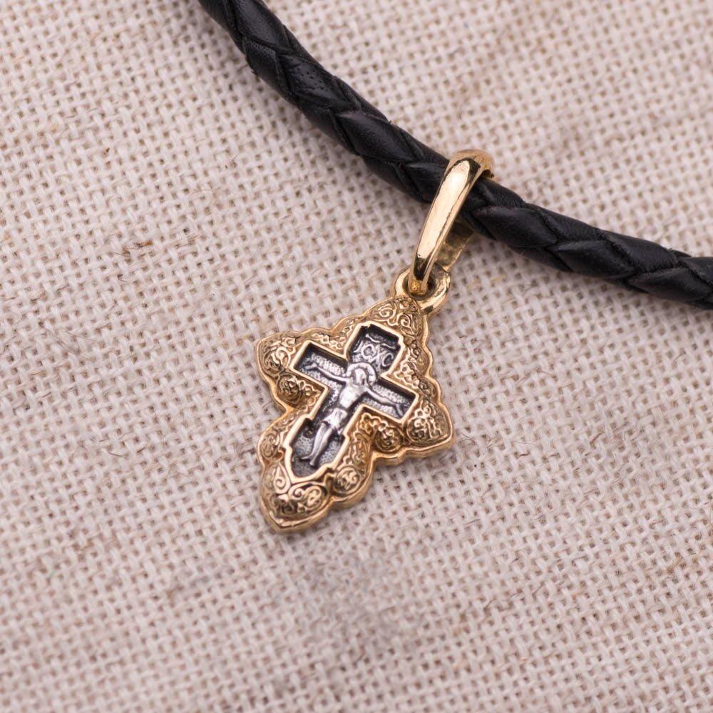 Срібний православний хрестик із позолотою Oniks срібний
Срібний православний хрестик із позолотою Oniks срібний