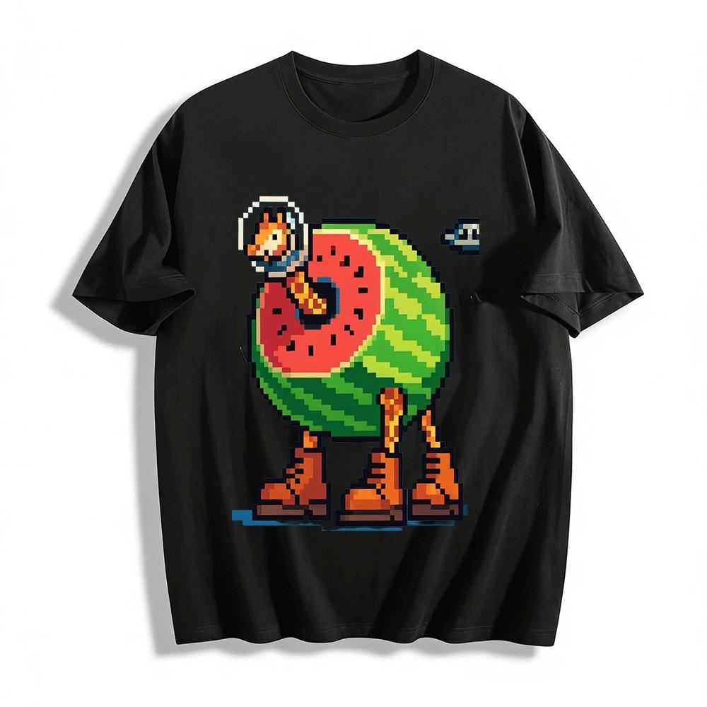 Pixel Art Watermelon Mecha Deer Print Casual Short Sleeve Pure cotton T-shirt XXS
Pixel Art Watermelon Mecha Deer Print Casual Short Sleeve Pure cotton T-shirt XXS