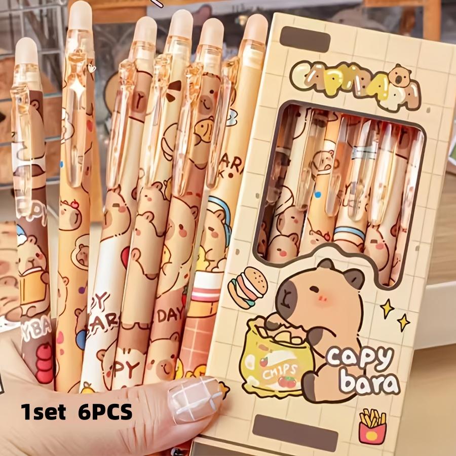 1 Box of 6 Cute Capybara Blue Ink Erasable Gel Pens, 0.5mm Retractable Blue Ink Suitable for School and Office. Writes Smoothly and Dries Quickly
1 Box of 6 Cute Capybara Blue Ink Erasable Gel Pens, 0.5mm Retractable Blue Ink Suitable for School and Office. Writes Smoothly and Dries Quickly