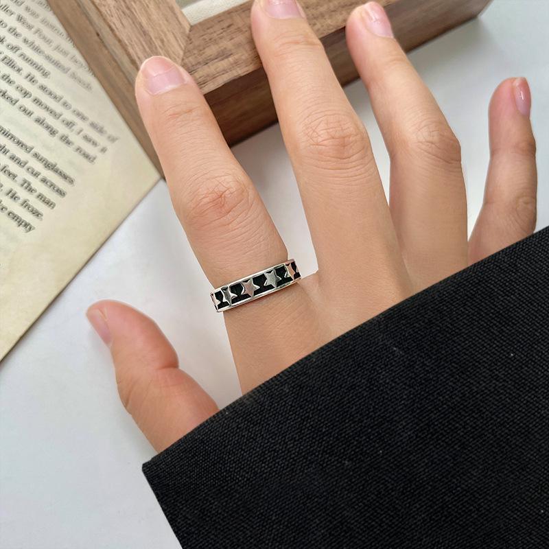 Lan Zhi 925 Sterling Silver Unisex Oxidized Five-Pointed Star Adjustable Ring Adjustable
Lan Zhi 925 Sterling Silver Unisex Oxidized Five-Pointed Star Adjustable Ring Adjustable