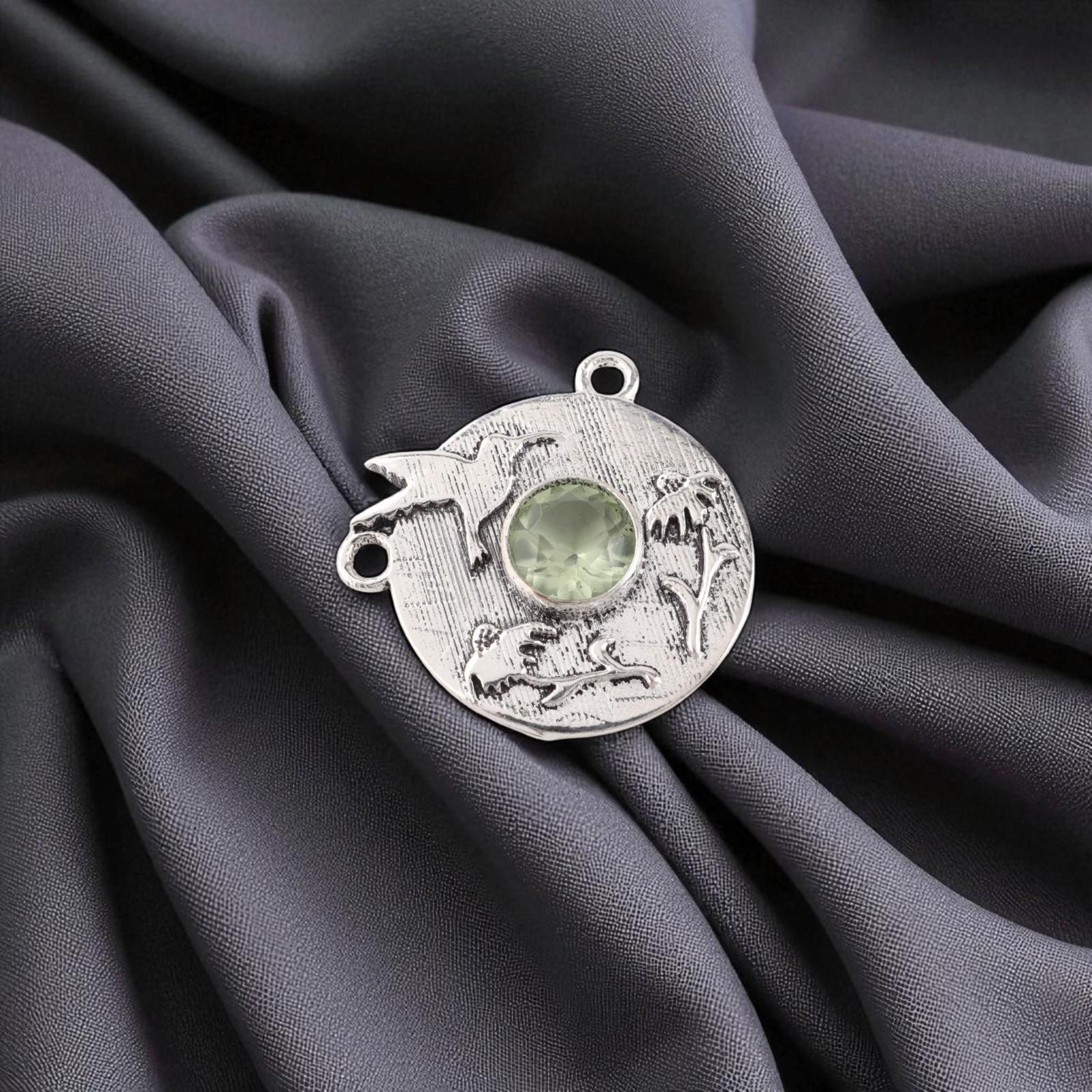 Green Amethyst Gemstone 925 Sterling Silver Jewelry Handmade Women Pendant0.92 CP-34-11
Green Amethyst Gemstone 925 Sterling Silver Jewelry Handmade Women Pendant0.92 CP-34-11