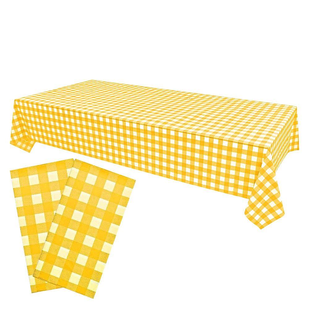 2 Pack Yellow and White Gingham Tablecloth 54 X 108 Inches Rectangle Desktop Decoration Waterproof & Wrinkle Plastics
2 Pack Yellow and White Gingham Tablecloth 54 X 108 Inches Rectangle Desktop Decoration Waterproof & Wrinkle Plastics