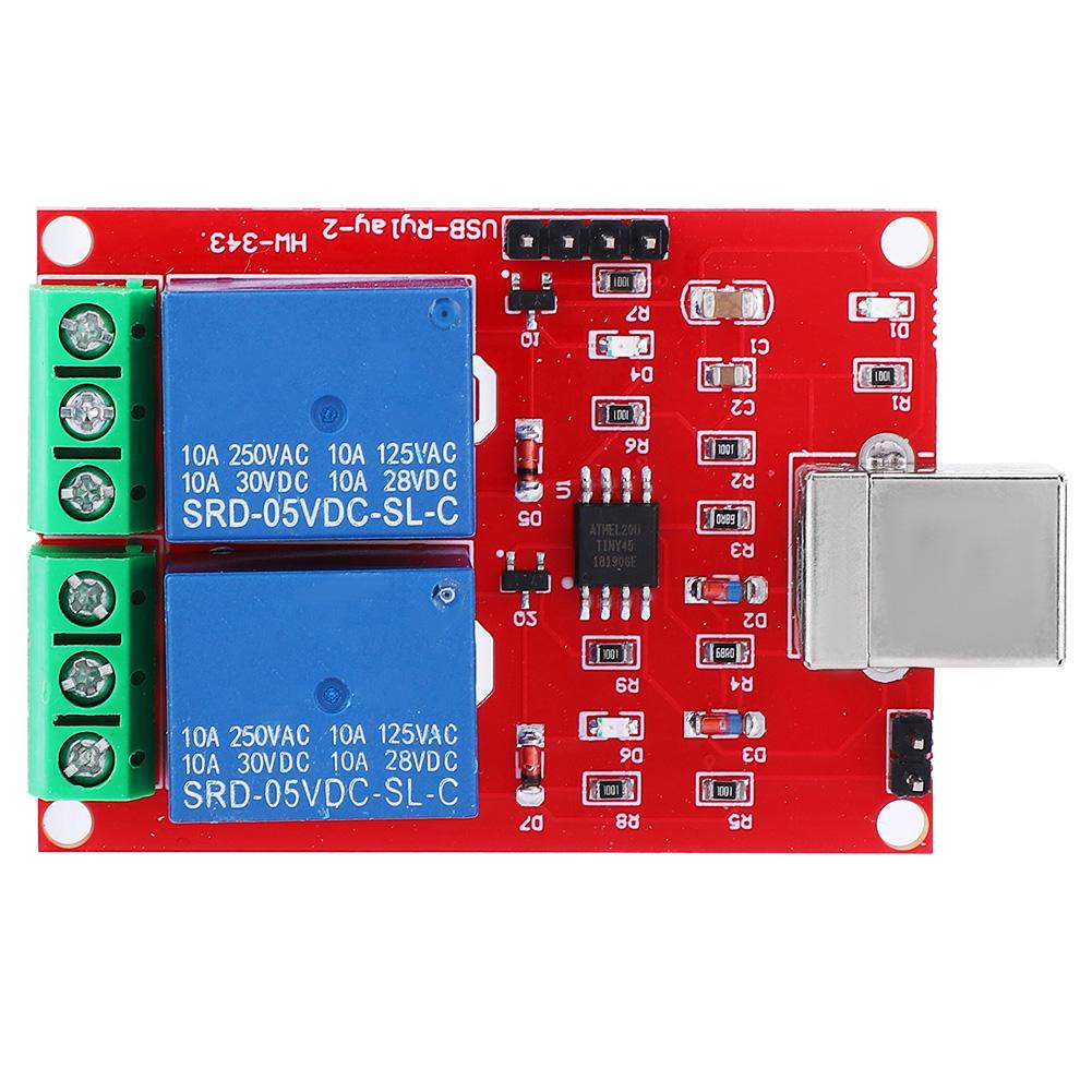 5V USB Control Switch 2 Channel Relay Module Computer PC Intelligent Control SwitchUSB Control
5V USB Control Switch 2 Channel Relay Module Computer PC Intelligent Control SwitchUSB Control