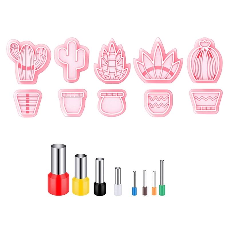 18Pcs Spring Fresh-Cactus Soft Pottery Cutter Earring Jewelry Pendant Maker Green Plant Ornament Pendant Cutting Mold 1 рожевий
18Pcs Spring Fresh-Cactus Soft Pottery Cutter Earring Jewelry Pendant Maker Green Plant Ornament Pendant Cutting Mold 1 рожевий