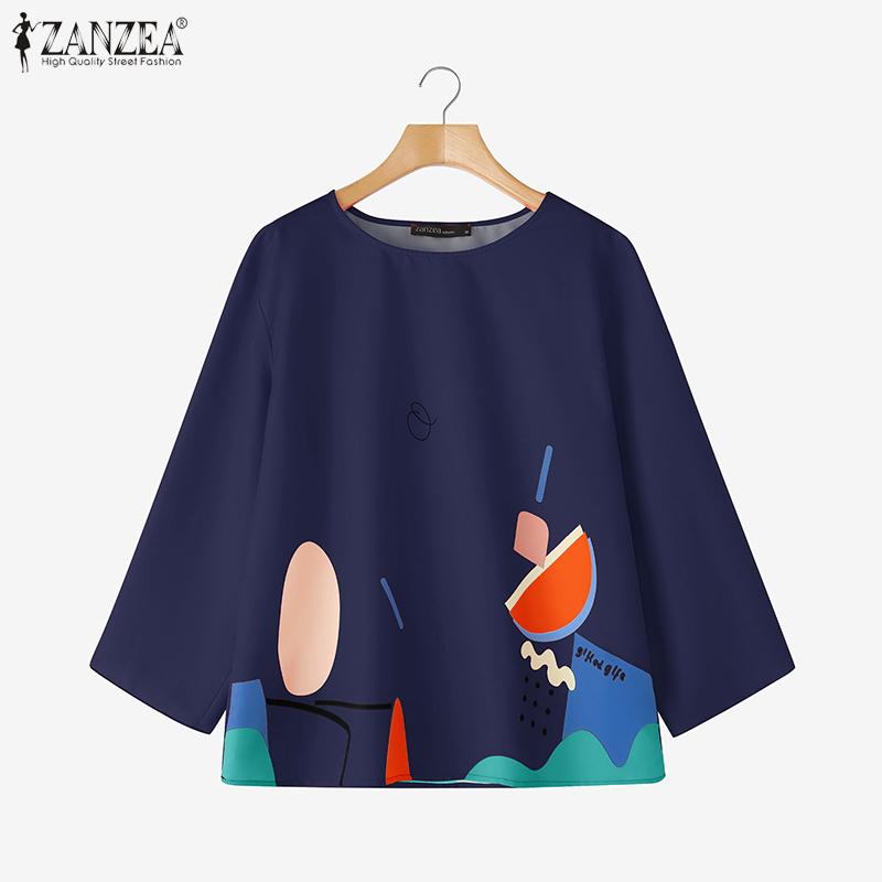 ZANZEA Жіноча повсякденна блузка з круглим вирізом, вільним рукавом 3/4 та принтом 5XL коричневий
ZANZEA Жіноча повсякденна блузка з круглим вирізом, вільним рукавом 3/4 та принтом 5XL коричневий