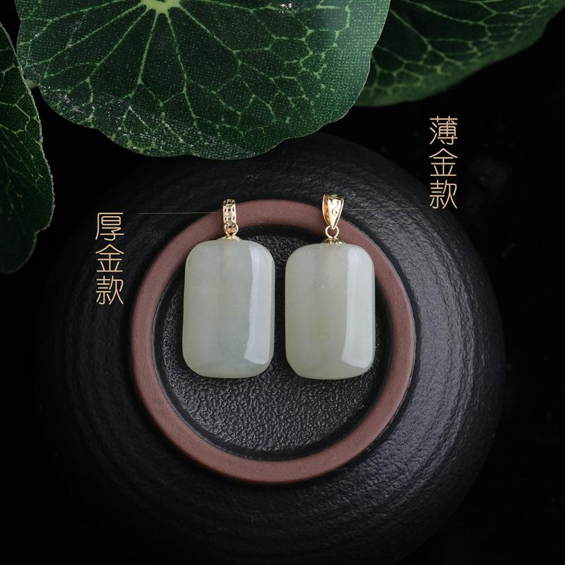 Подвеска из 18-каратного золота, синего нефрита и белого нефрита Тиан, нефрит в старинном стиле, инкрустированный подвеской из натурального нефрита, знак безопасности
Подвеска из 18-каратного золота, синего нефрита и белого нефрита Тиан, нефрит в старинном стиле, инкрустированный подвеской из натурального нефрита, знак безопасности