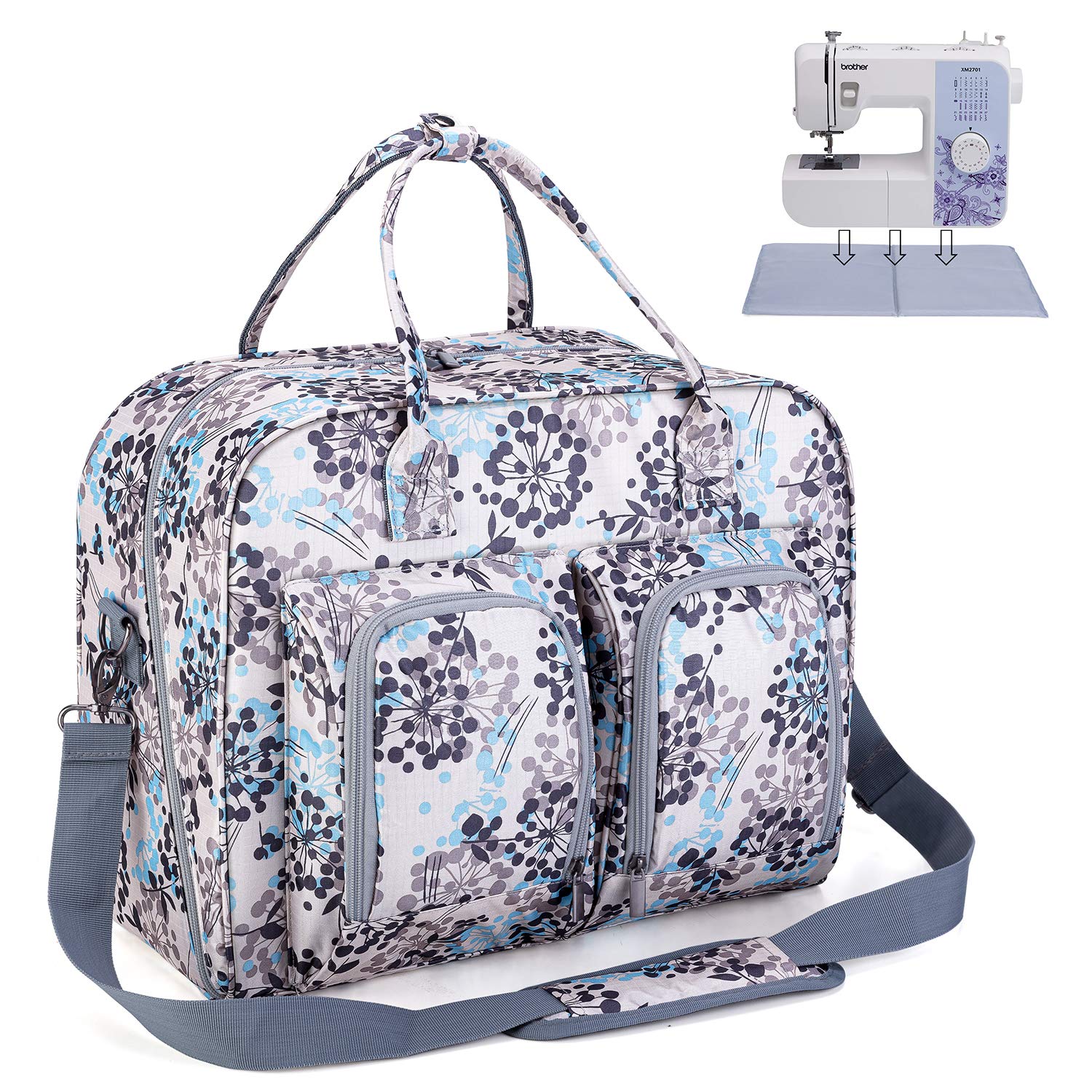Teamoy sewing machine carrying case with bottom plate sewing machine storage case dandelion
Teamoy sewing machine carrying case with bottom plate sewing machine storage case dandelion