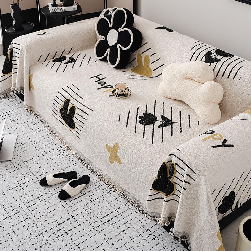 Плюшевый чехол для дивана-полотенца, утолщенная зимняя подушка с полным покрытием, подушка для дивана, утолщенная нескользящая новая ткань для дивана, полотенце, чехол, одеяло 180*130cm