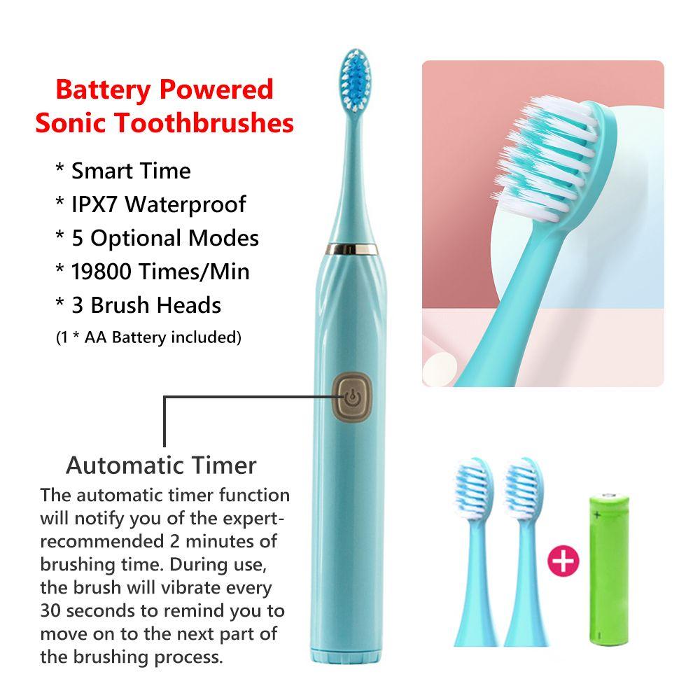 5 дополнительных режимов Звуковые зубные щетки на батарейках Электрическая зубная щетка Автоматическая чистка рта 
5 дополнительных режимов Звуковые зубные щетки на батарейках Электрическая зубная щетка Автоматическая чистка рта