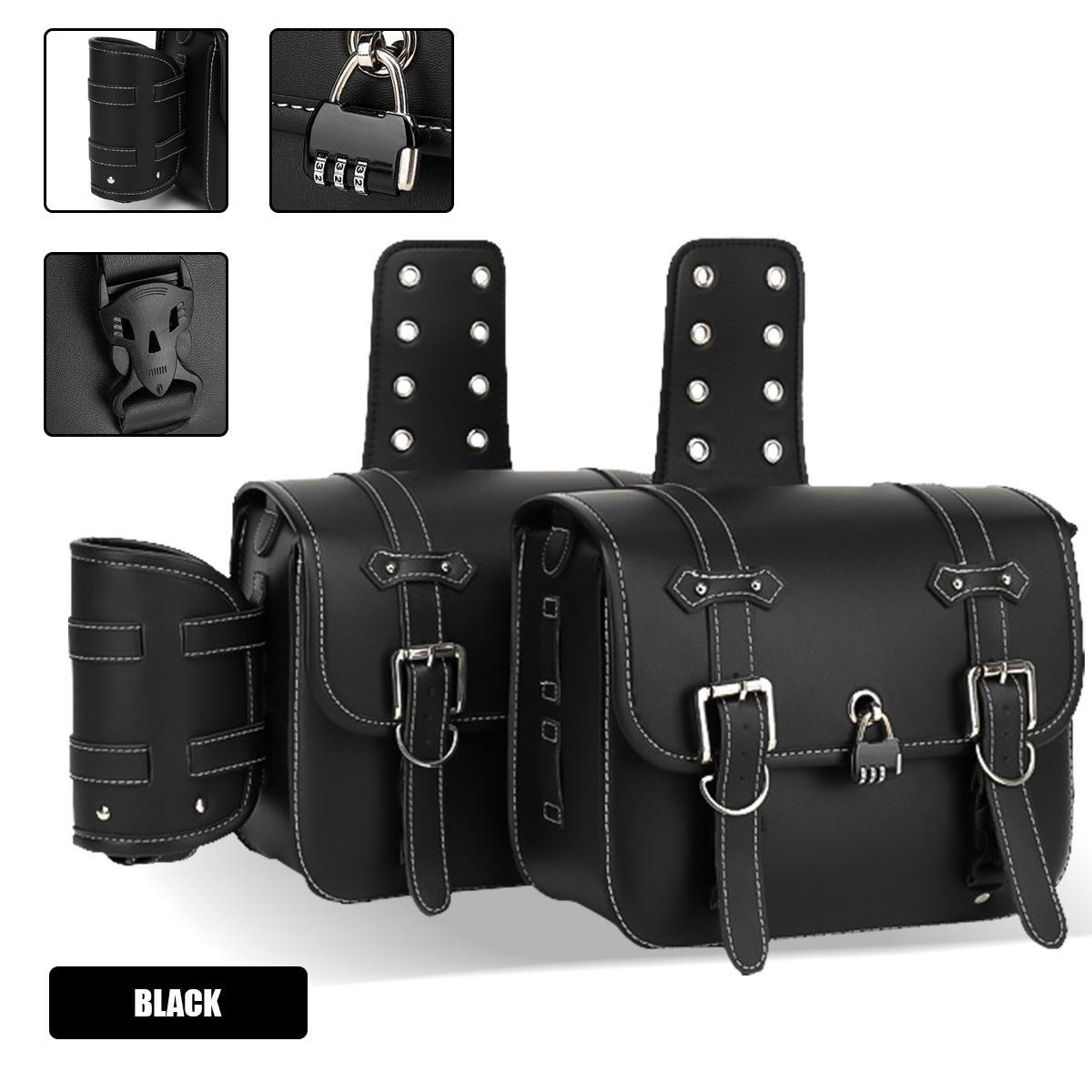 Retro Fashion Motorcycle Saddle Bags Pouch Storage Case Side Luggage Tank Suitcase Waterproof PU Leather Motorbike Accessories Big Size Black
Retro Fashion Motorcycle Saddle Bags Pouch Storage Case Side Luggage Tank Suitcase Waterproof PU Leather Motorbike Accessories Big Size Black