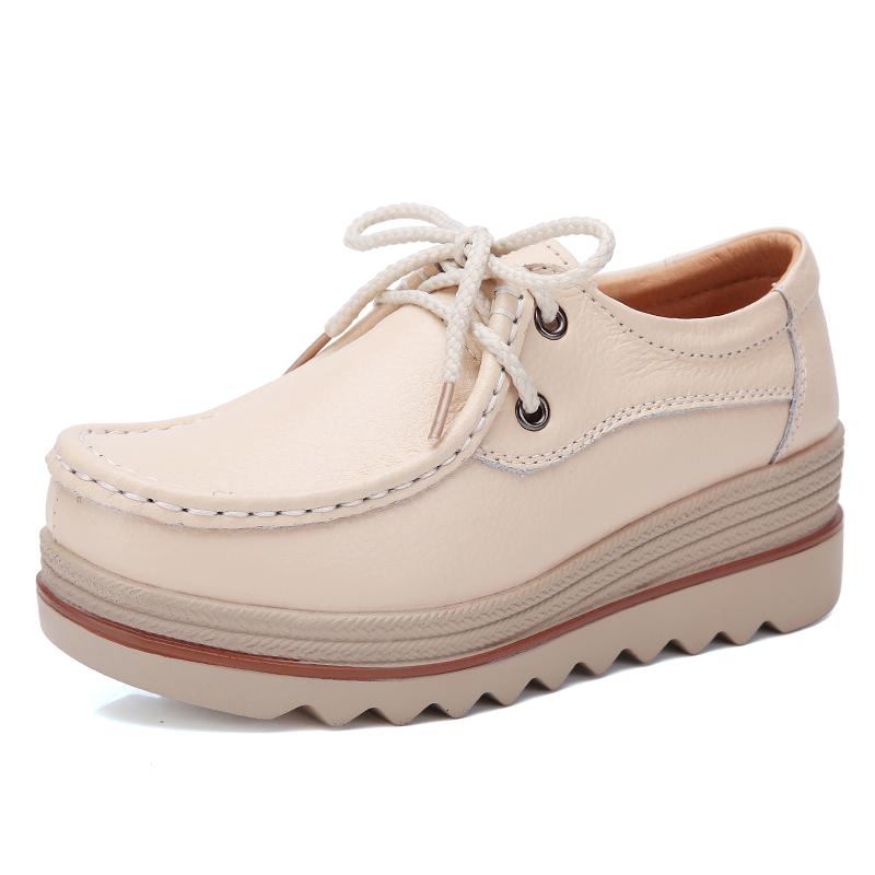 Весенняя обувь для мам на плоской платформе из натуральной кожи, женские повседневные лоферы на платформе, увеличивающие рост, женские нескользящие прогулочные туфли на танкетке 41 бежевый
Весенняя обувь для мам на плоской платформе из натуральной кожи, женские повседневные лоферы на платформе, увеличивающие рост, женские нескользящие прогулочные туфли на танкетке 41 бежевый