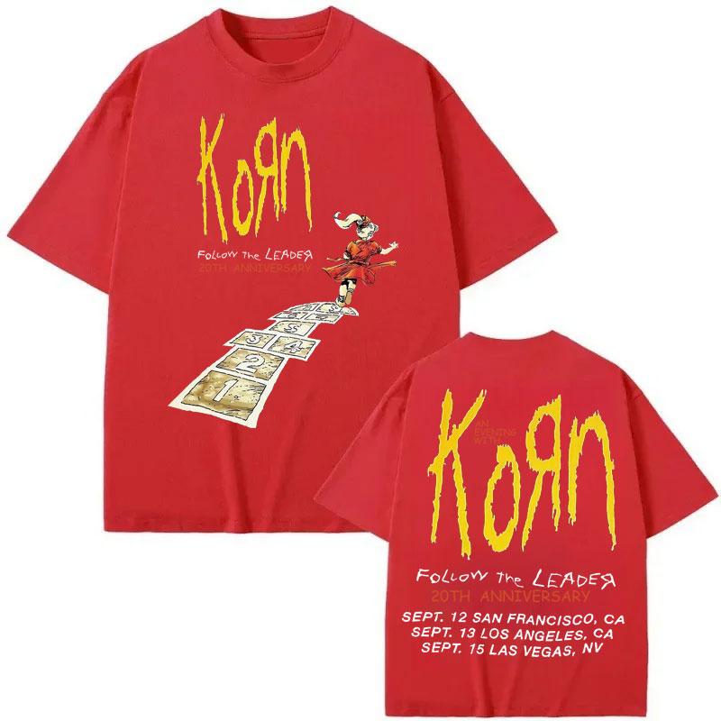 Rock Band Korn Follow The Leader Anniversary Merch T Shirt Harajuku Y2k Oversized T-shirt Men Women Gothic T-shirts 3XL
Rock Band Korn Follow The Leader Anniversary Merch T Shirt Harajuku Y2k Oversized T-shirt Men Women Gothic T-shirts 3XL