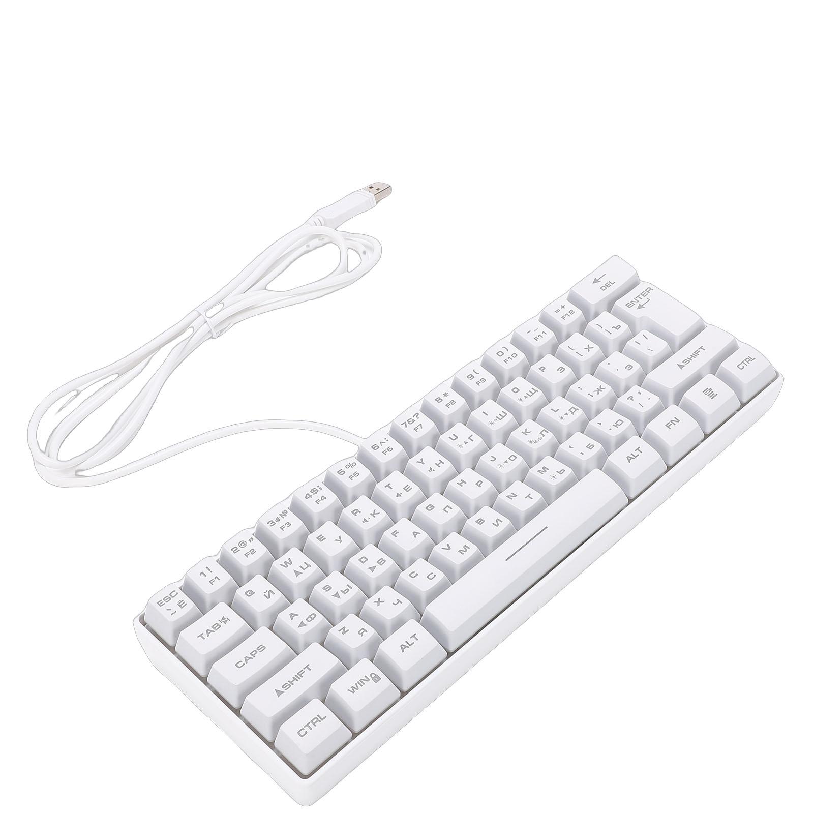 Russian Mechanical Gaming Keyboard 61 Key Compact RGB Wired Russian English Keyboard for Work Business Trip
Russian Mechanical Gaming Keyboard 61 Key Compact RGB Wired Russian English Keyboard for Work Business Trip