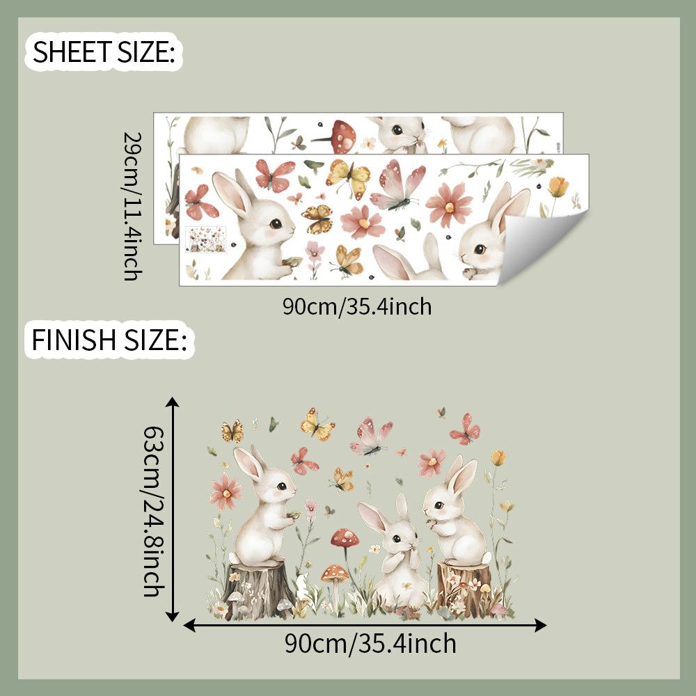 Cute Cartoon Bunny with Flowers and Leaves Wall Sticker Sweet Nature Self-Adhesive Removable Decor for Bedroom Living Room Kids Room 29x90cmx2pcs різнокольоровий
Cute Cartoon Bunny with Flowers and Leaves Wall Sticker Sweet Nature Self-Adhesive Removable Decor for Bedroom Living Room Kids Room 29x90cmx2pcs різнокольоровий