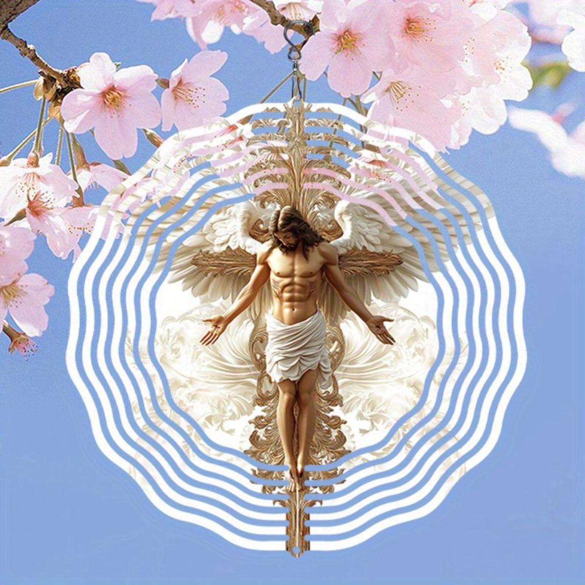 3D Mandala Wind Chime with Jesus Christ Design Metal Kinetic Sculpture for Outdoor Garden Patio Yard Hanging Decor Religious Gift
3D Mandala Wind Chime with Jesus Christ Design Metal Kinetic Sculpture for Outdoor Garden Patio Yard Hanging Decor Religious Gift