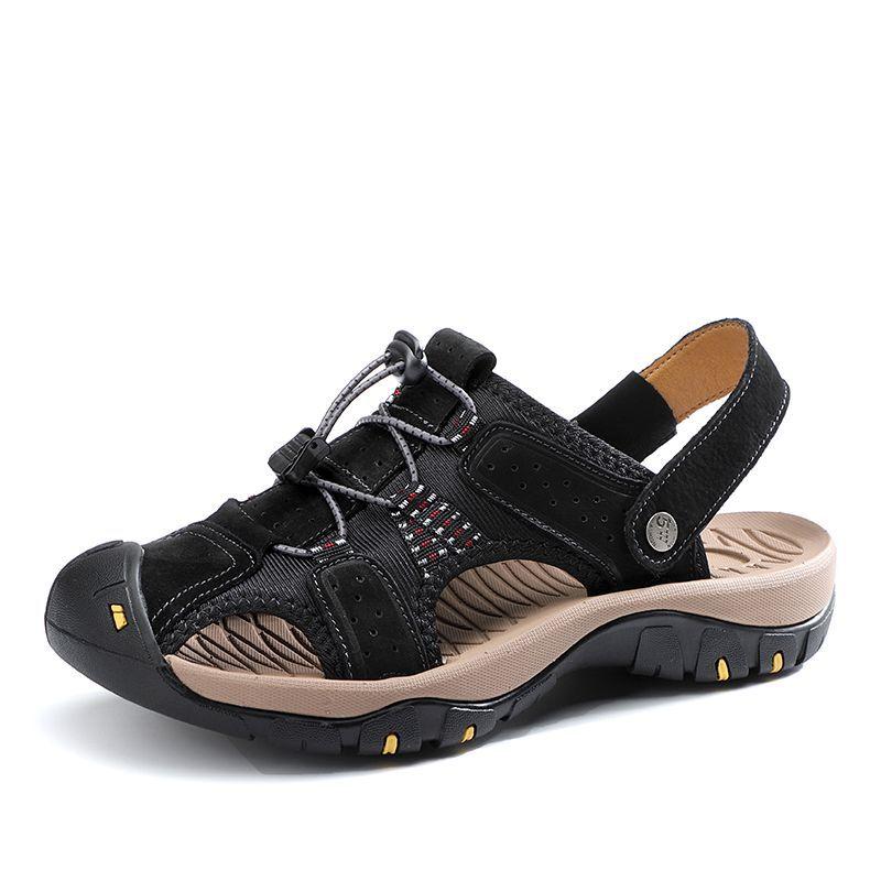 Summer new sandals men s leather breathable non-slip cool slippers men s bag head casual beach shoes 47 is one size larger than the sneaker
Summer new sandals men s leather breathable non-slip cool slippers men s bag head casual beach shoes 47 is one size larger than the sneaker