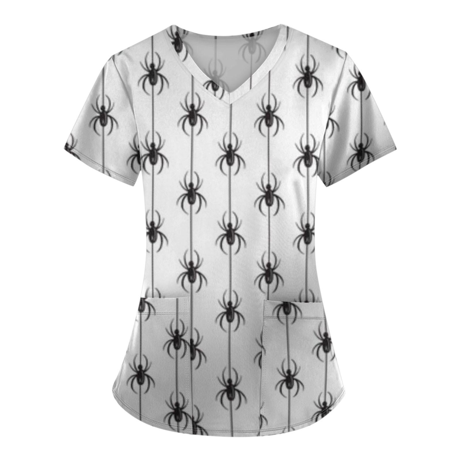 Женская модная футболка с коротким рукавом и v-образным вырезом с карманом на Хэллоуин XXXXL серый
Женская модная футболка с коротким рукавом и v-образным вырезом с карманом на Хэллоуин XXXXL серый