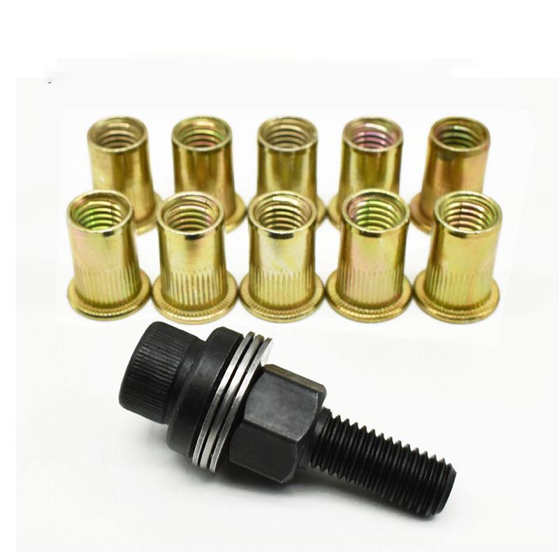 10pcs+1pc M8 Hand Rivet Nut Manual Riveter Nut Tool Accessory for Nuts Manual Riveting Tool Ram Head Rivet Nut
10pcs+1pc M8 Hand Rivet Nut Manual Riveter Nut Tool Accessory for Nuts Manual Riveting Tool Ram Head Rivet Nut