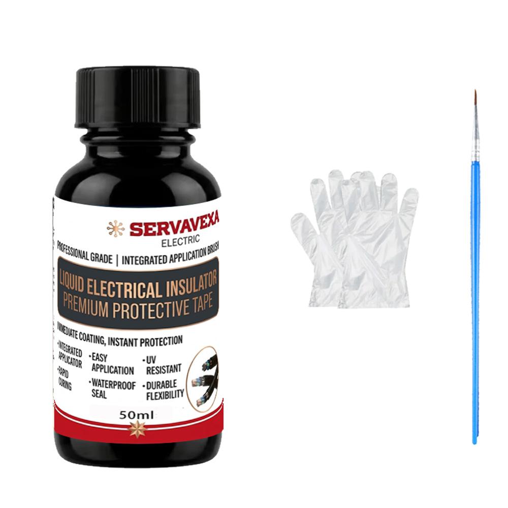 SERVAVEXA Professional Liquid Electrical Insulator , Waterproof Rapid Cure Wire Repair Kit with Detailing Brush & Gloves
SERVAVEXA Professional Liquid Electrical Insulator , Waterproof Rapid Cure Wire Repair Kit with Detailing Brush & Gloves