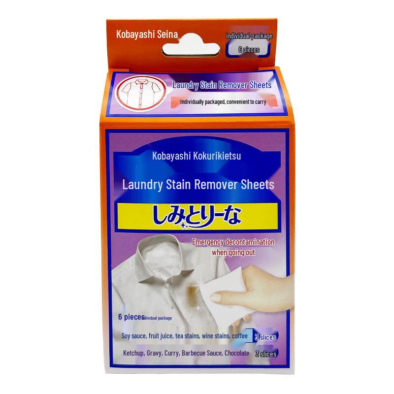 Japanese Kobayashi Kiritate Stain Remover Wipes, Travel-Friendly, Individually Packaged, 6-Sheet Pack
Japanese Kobayashi Kiritate Stain Remover Wipes, Travel-Friendly, Individually Packaged, 6-Sheet Pack