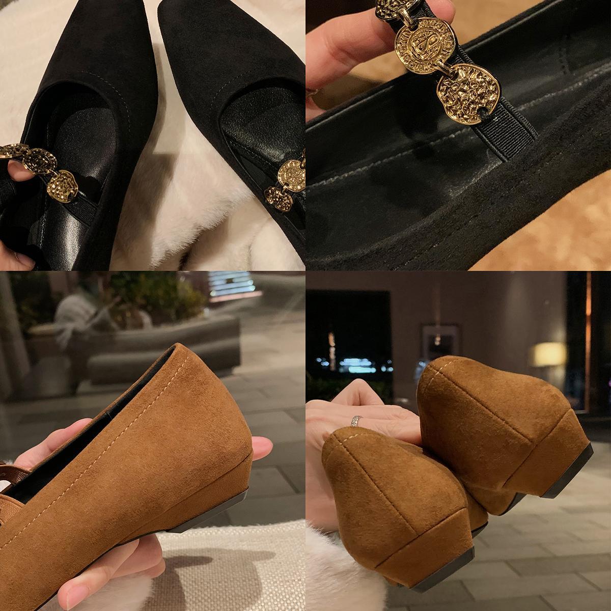 Sheepskin version~ Banquet small square head gold coin chain shallow mouth flat bottom Mary Jane single shoe women 35
Sheepskin version~ Banquet small square head gold coin chain shallow mouth flat bottom Mary Jane single shoe women 35