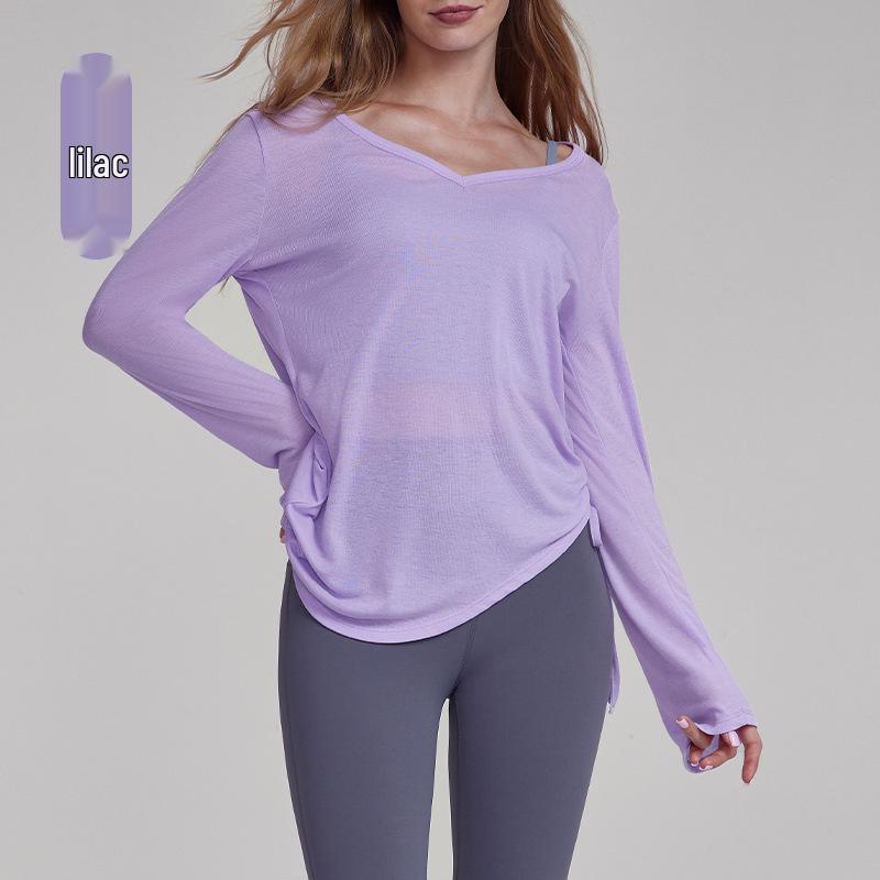 Women s Lightweight Long Sleeve Yoga Top: Slimming, Breathable, Ruched Cover-Up. XL
Women s Lightweight Long Sleeve Yoga Top: Slimming, Breathable, Ruched Cover-Up. XL