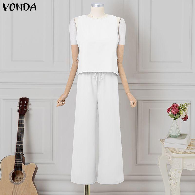 VONDA Two Piece Suit Women Summer Sleeveless Vest Tops and Long Pants Casual Sets 5XL бежевий
VONDA Two Piece Suit Women Summer Sleeveless Vest Tops and Long Pants Casual Sets 5XL бежевий