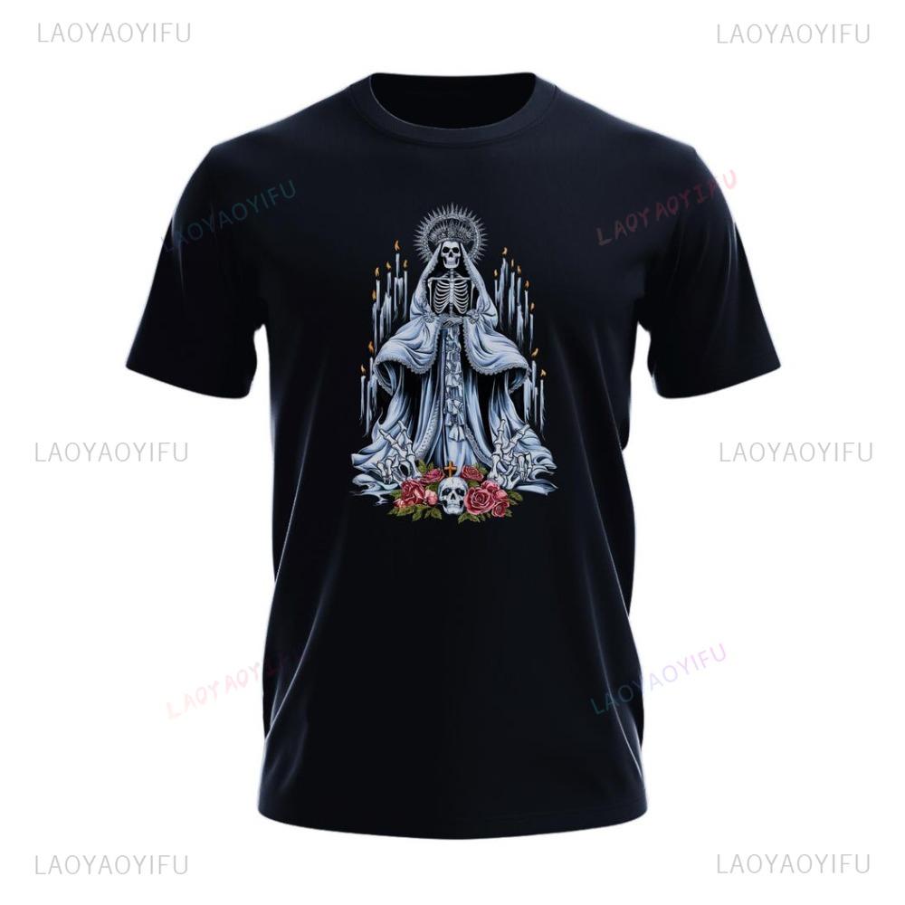 Holy Death Shirt Dark and Mystical Tee Symbol of Strength Tshirt Day of The Dead TShirt Halloween Women Unique Design Printed T 4XL
Holy Death Shirt Dark and Mystical Tee Symbol of Strength Tshirt Day of The Dead TShirt Halloween Women Unique Design Printed T 4XL