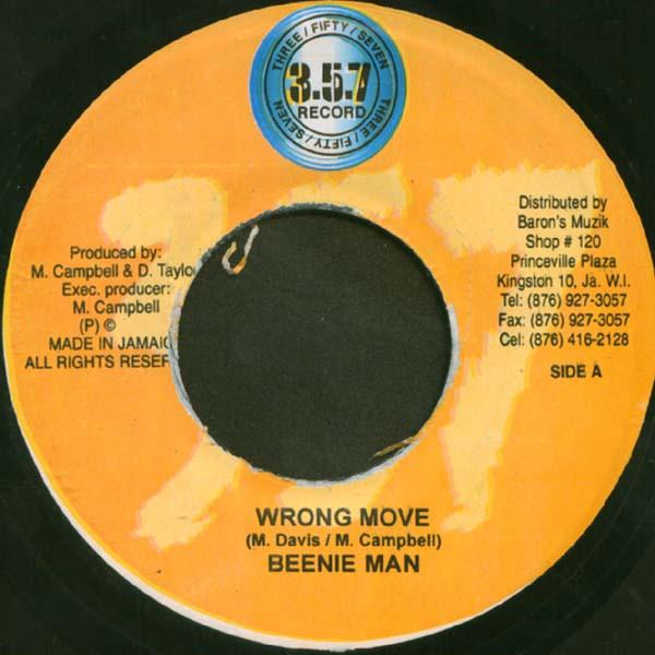 7inch Record BEENIE MAN - Wrong Move NONE 357 Records 2005 Jamaica Reggae, Ska & Dub Used
7inch Record BEENIE MAN - Wrong Move NONE 357 Records 2005 Jamaica Reggae, Ska & Dub Used