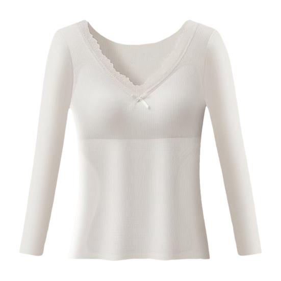 Женские базовые топы с V-образным вырезом и кружевной отделкой, с длинным рукавом, приталенные, термотопы, однотонные, с подкладкой, зимняя рубашка XL
Женские базовые топы с V-образным вырезом и кружевной отделкой, с длинным рукавом, приталенные, термотопы, однотонные, с подкладкой, зимняя рубашка XL