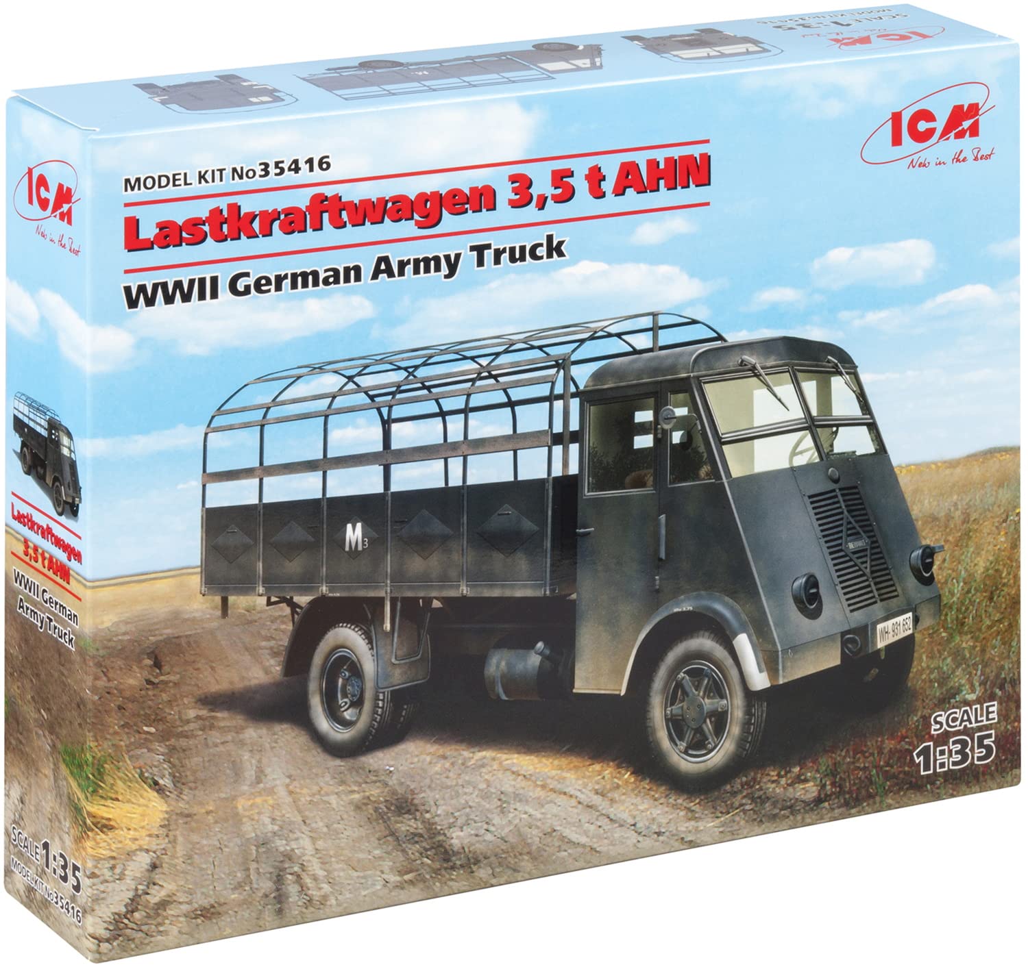 ICM 1/35 scale German Renault AHN 3.5t German Army Truck Plastic Model 35416
ICM 1/35 scale German Renault AHN 3.5t German Army Truck Plastic Model 35416
