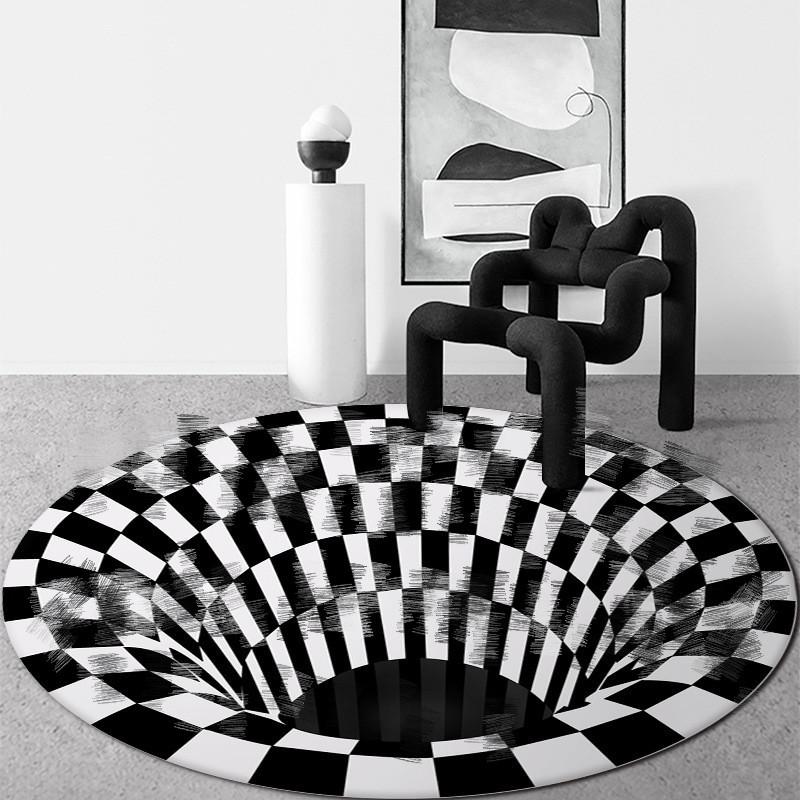 Круговий Візуальний Вихор Килим Сучасна Вітальня Диван Чорно-білий Клітинний Стереоскопічний Візуальний Килим 60cm * 60cm
Круговий Візуальний Вихор Килим Сучасна Вітальня Диван Чорно-білий Клітинний Стереоскопічний Візуальний Килим 60cm * 60cm