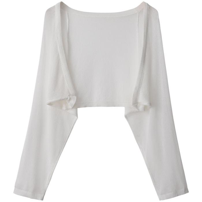 Летняя трикотажная куртка из шелка Ice, солнцезащитный женский белый кардиган с сарафаном поверх халата и жакетом с небольшими плечами One size
Летняя трикотажная куртка из шелка Ice, солнцезащитный женский белый кардиган с сарафаном поверх халата и жакетом с небольшими плечами One size