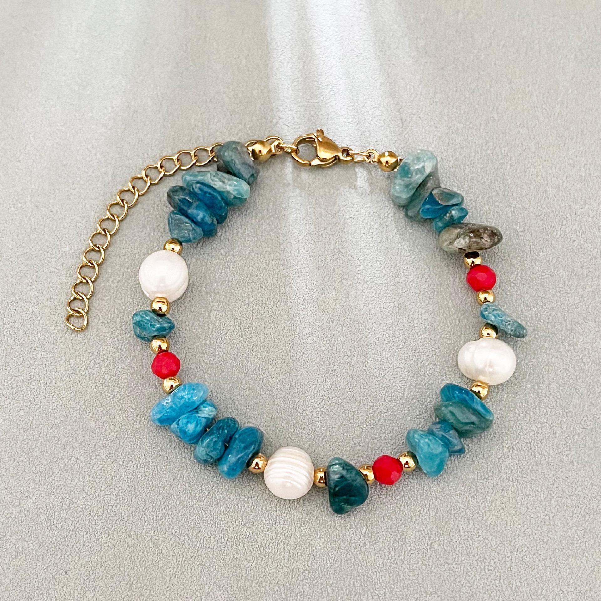 Stylish Freshwater Pearl and Stone Bracelet: Elegant, Versatile, Stainless Steel Jewelry
Stylish Freshwater Pearl and Stone Bracelet: Elegant, Versatile, Stainless Steel Jewelry